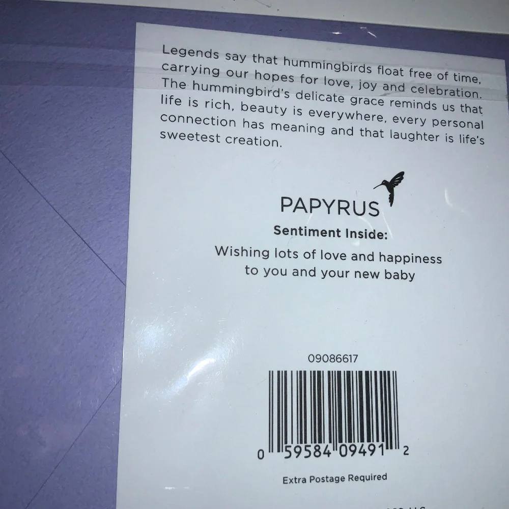 Papyrus set of 2 Baby Shower greeting cards with envelopes New